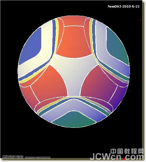 AutoCAD三維教程:南非世界杯足球的畫法及渲染