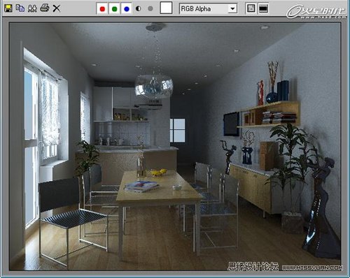 3DMAX實例教程：室內(nèi)光影色彩的表現(xiàn)技法解析