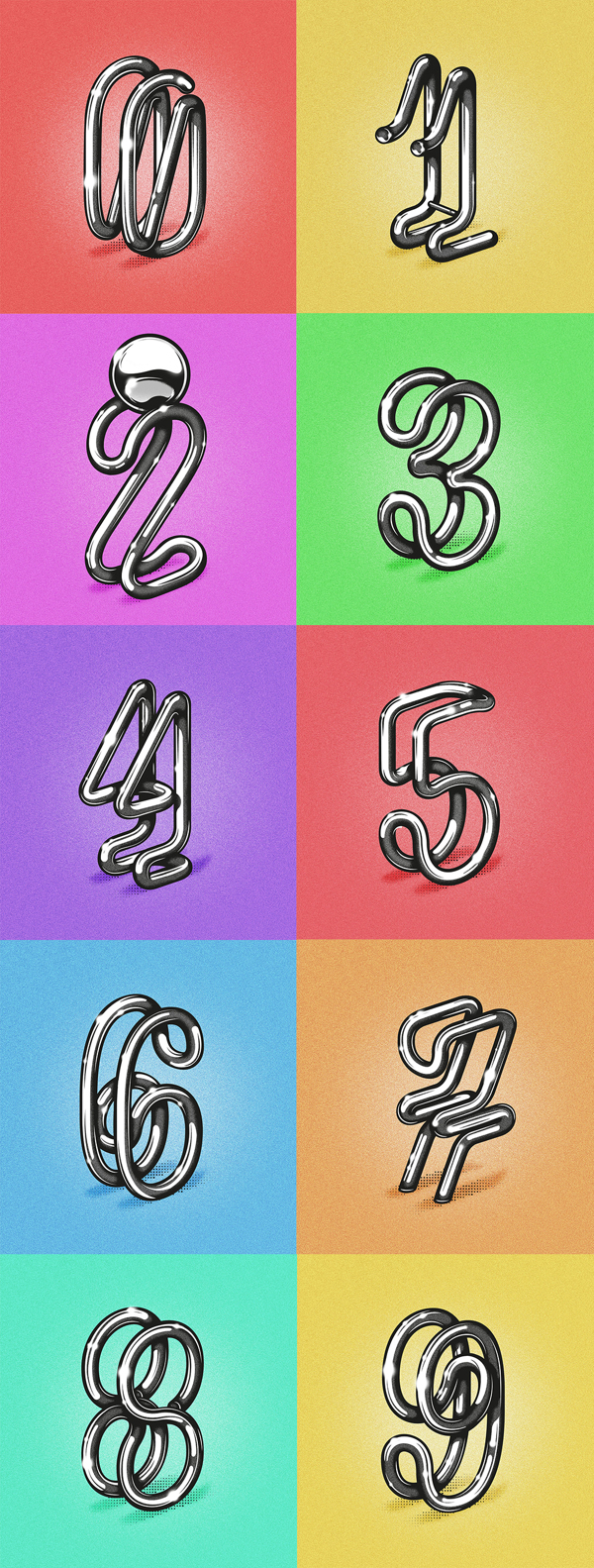 Baimu漂亮的金屬管道字體設(shè)計(jì)欣賞