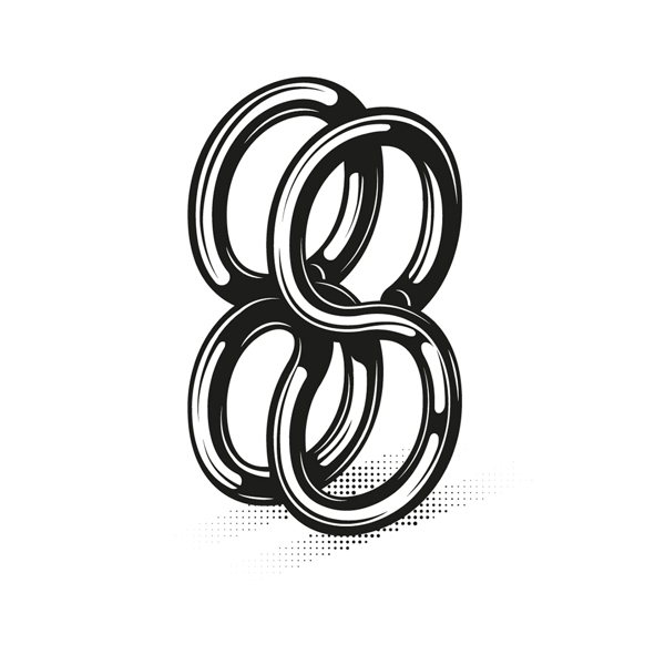 Baimu漂亮的金屬管道字體設(shè)計(jì)欣賞