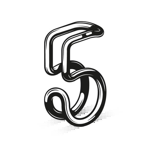 Baimu漂亮的金屬管道字體設(shè)計(jì)欣賞