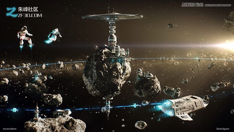 3DMAX模仿地心引力制作太空空間站
