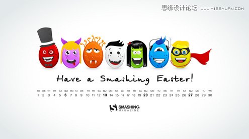 精選2014年4月優秀的日歷桌面壁紙