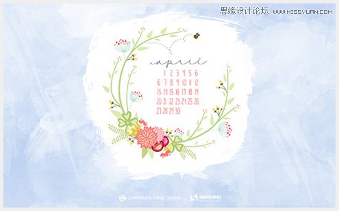 精選2014年4月優秀的日歷桌面壁紙
