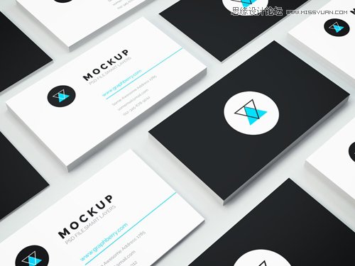 Freebie - Business Card PSD Mockup 25款格調(diào)極高的作品展示模板免費下載