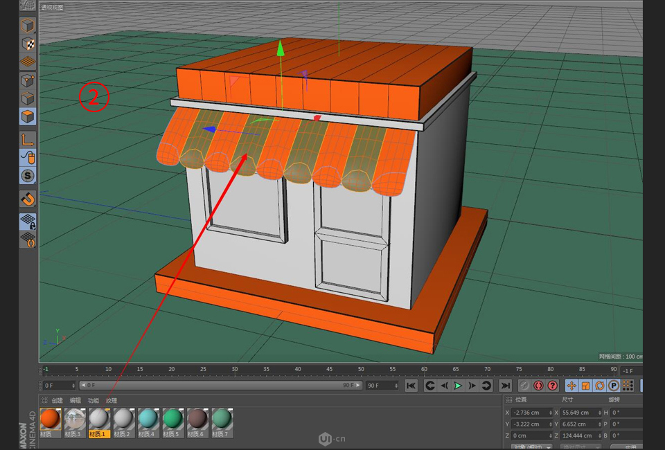 C4D制作卡通主題立體小商店場景