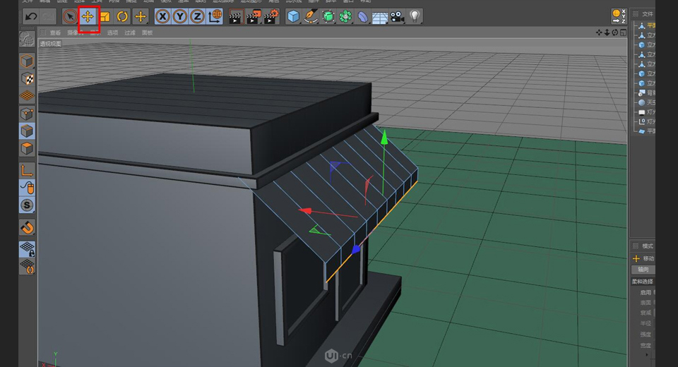 C4D制作卡通主題立體小商店場景