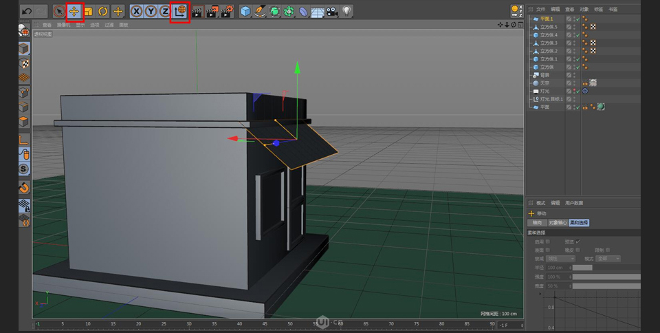 C4D制作卡通主題立體小商店場景