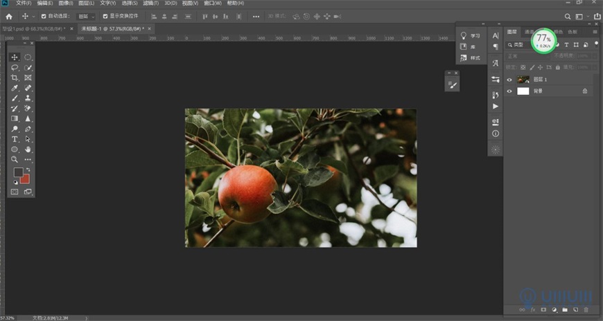 Photoshop調(diào)出磨砂主題風(fēng)格的蘋果